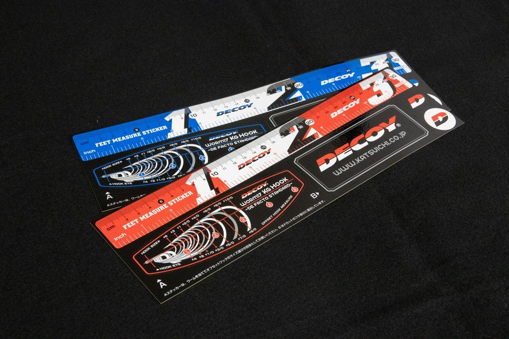 デコイ メジャーステッカー30 ブルー 31.3×9.2cm
