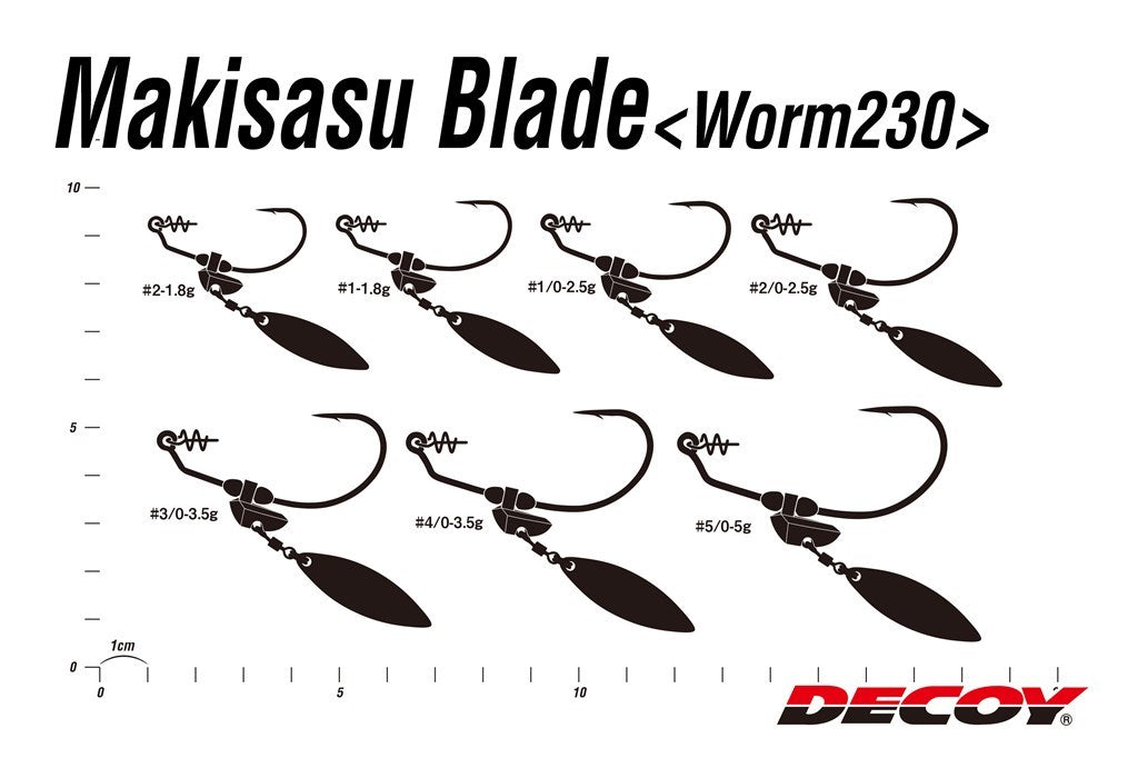 マキサスブレード Worm230G #2/0-2.5g 2個入り