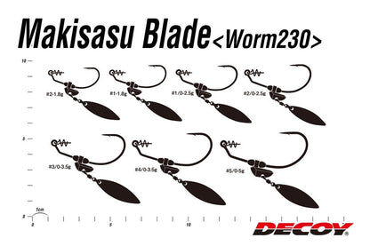 マキサスブレード Worm230G #2/0-2.5g 2個入り