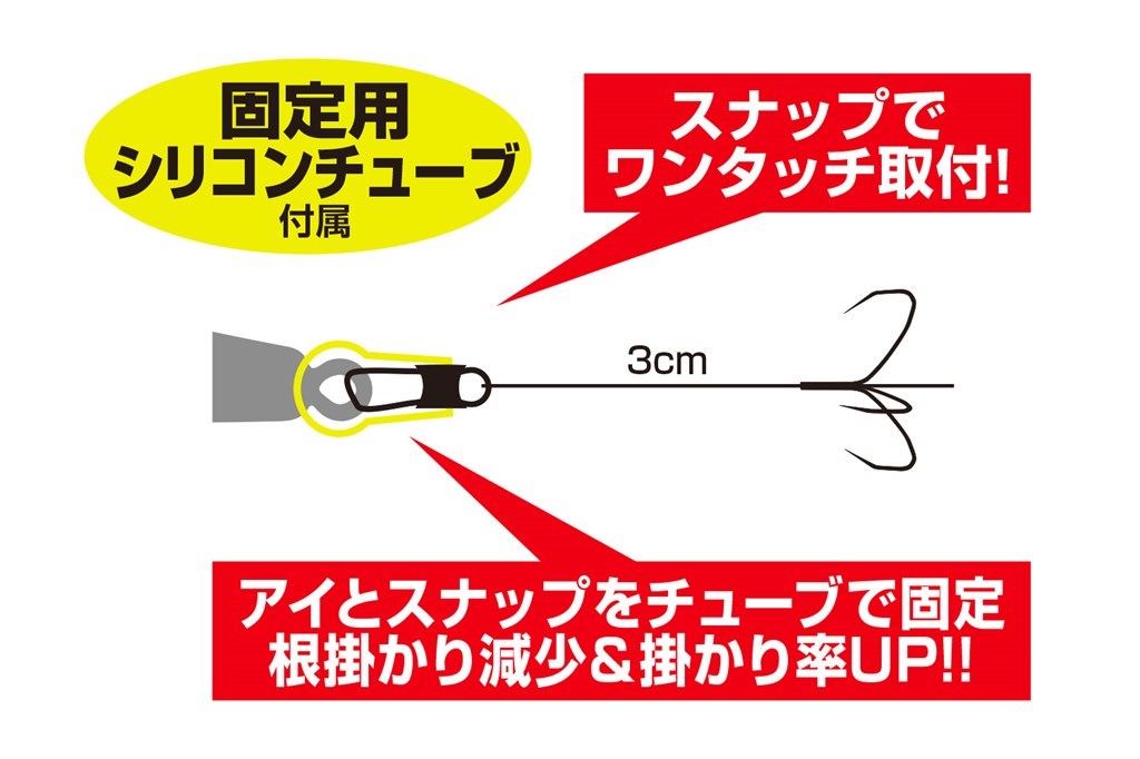 リアユ チューニング3本錨トリプルトンボ 7.5-1.5 M 4組入