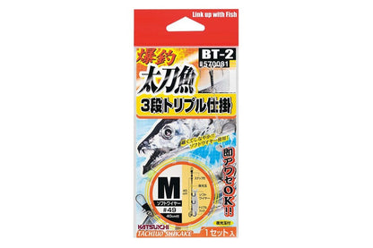 爆釣太刀魚 3段トリプル仕掛 M 1組