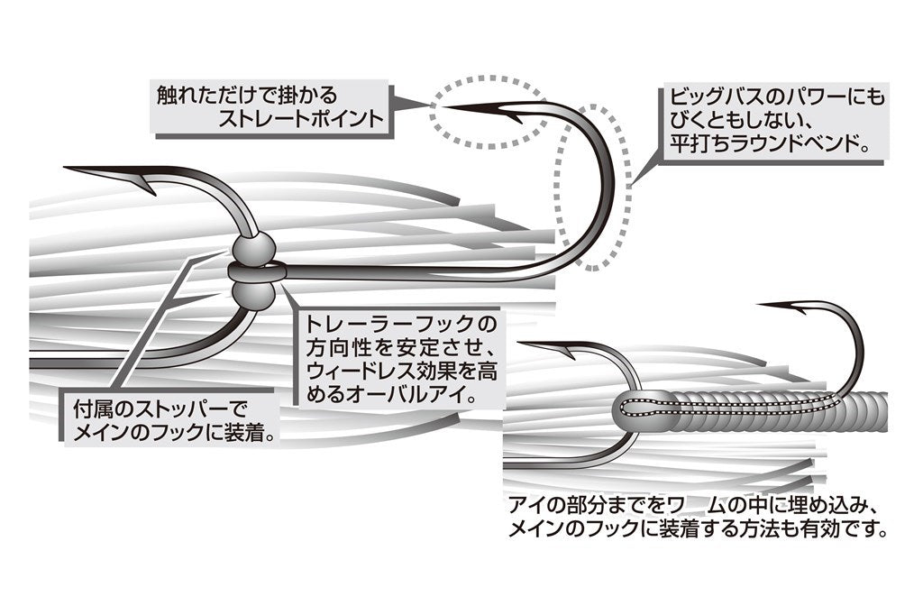 トレーラーフック チェーサー NS ブラック #2 7個入り