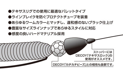 デコイシンカー タイプバレット ガンブラック 3.5g 5個入り