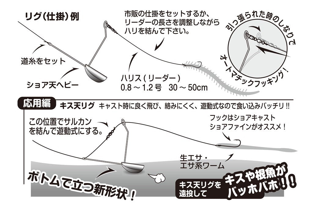 ショア天ヘビー レッド 7g 2個入り