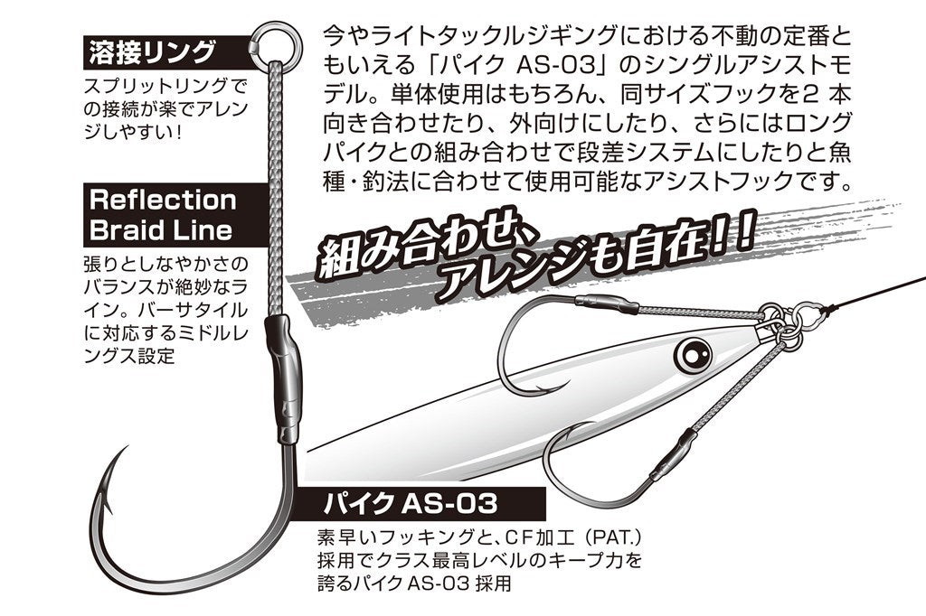 ミドルパイク #2/0 4個入り