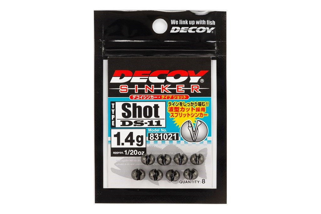 デコイシンカー タイプショット ガンブラック 0.6ｇ 10個入り