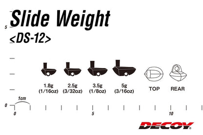 スライドウェイト シルバー 1.8g 4個入り