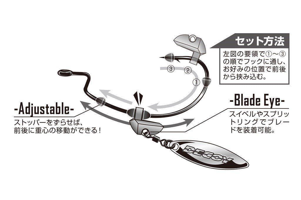 スライドウェイト シルバー 3.5g 3個入り