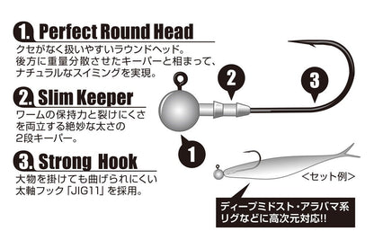 スタンダードヘッド #2/0-3.5g 4個入り