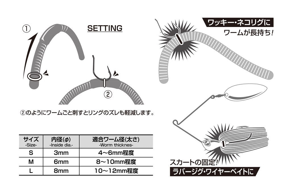 ボディリング クリア M 20個入り