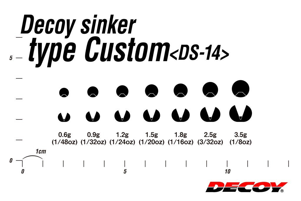 デコイシンカー タイプカスタム シルバー 0.9g 8個入り