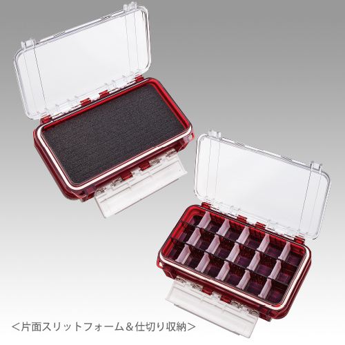 防水ケース WG-1 クリアレッド 175×105×43mm 1個