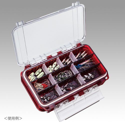 防水ケース WG-1 クリアレッド 175×105×43mm 1個