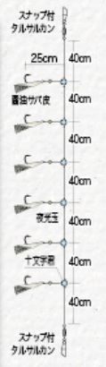 大漁メバル サバ皮醤油漬け 3号 6本針×1組