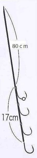 船長直伝ヒラメ チラシ替針 7号 4本針×3組