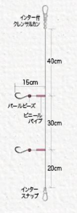 アイナメ・カレイ 胴突 15号 2本針×2組