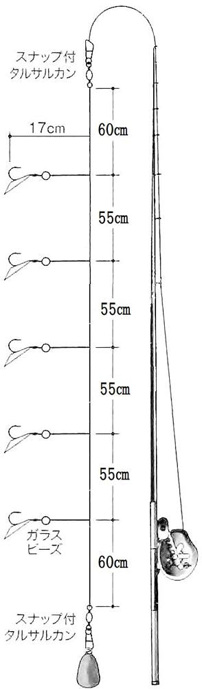 大漁メバル サバ皮醤油漬け 9号 5本針×2組