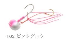 オーバルテンヤ T02 ピンクグロウ 4号 14g Mフック 1個入