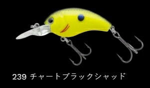 TGワーミングクランクショット フローティング/ラトル 239/チャートブラックシャッド 43mm 6.2g