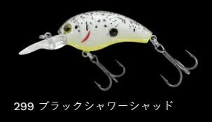 TGワーミングクランクショット フローティング/ラトル 299/ブラックシャワーシャッド 43mm 6.2g