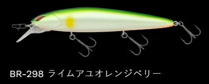 レイダウンミノー ミッド110 フローティング/サイレント BR-298/ライムアユオレンジベリー 112mm 16.5g
