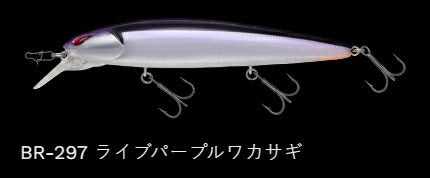 レイダウンミノー ミッド110 サスペンド/サイレント BR-297/ライブパープルワカサギ 112mm 18.0g