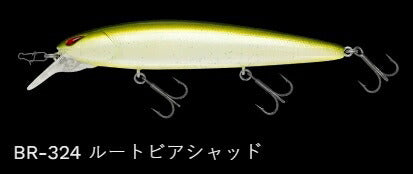 レイダウンミノー ミッド110 サスペンド/サイレント BR-324/ルートビアシャッド 112mm 18.0g