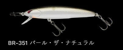 レイダウンミノー ジャストワカサギ サスペンド BR-351/パール・ザ・ナチュラル 73mm 6.0g
