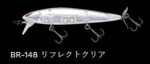 レイダウンミノー ウエイクプロッププラス フローティング/ラトル BR-148/リフレクトクリア 112mm 14.9g