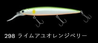 タダマキ132JP サスペンド/サイレント 298/ライムアユオレンジベリー 132mm 22.4g