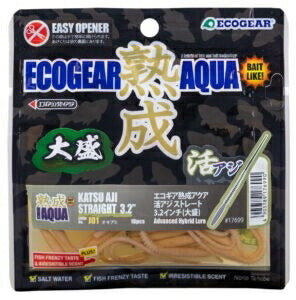 【アウトレット】熟成アクア 活アジストレート(大盛) J06/ピンクアミエビ(夜光) 3.2インチ/80mm 18個入