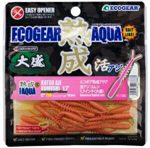 【アウトレット】熟成アクア 活アジコムシ(大盛) J12/まずめチャート(夜光) 1.7インチ/43mm 18個入