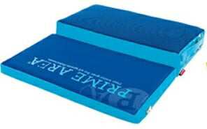 へらクッション PA-04 段差メッシュタイプ ブルー 幅45×奥行き48×前部4.5×後部8.5cm