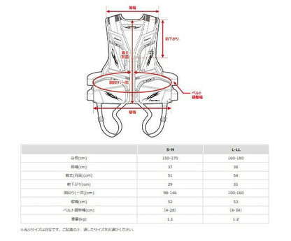 PFD03 L2 レジャー用ライフジャケット レッド S-M