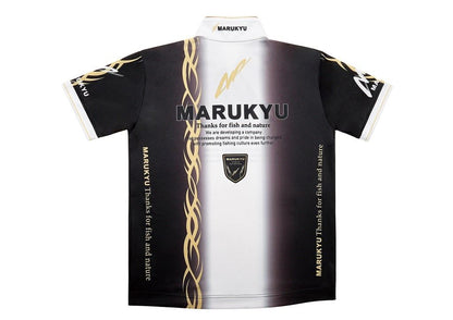 ハイエンドジップアップシャツ02(半袖) ブラック 4L