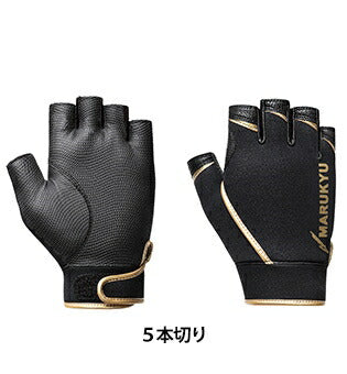 ウォームフィッシンググローブ MQ-01 5本切り ブラック/ゴールド M
