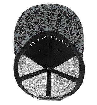 フラットバイザーメッシュキャップ01 ネイビー/レッド フリーサイズ/57～60cm