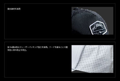 レインメッシュキャップ10 ライトグレイ フリーサイズ