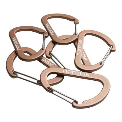 ラージフック チョコレート 6.5×4cm 50g 6個セット カラビナ