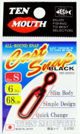 テンマウス キャストスナップ S ブラック 6個入