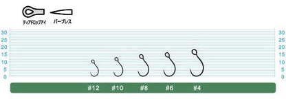 11611 SBL-55Mシングル55バーブレス(ミノー用) 8号
