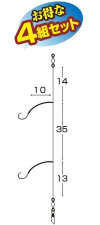 M3658 胴突波止カサゴの基本 8号 4組入り