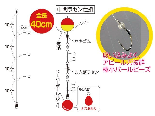 R3463 小鮎パールシルバー3本 3号