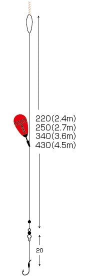 R6255 ホリデー池・川釣り仕掛 2.4m 5号