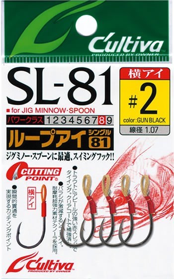 11620 SL-81 ループアイシングル81 ガンブラック 1/0号