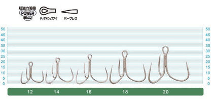13134 太刀フック３本バーブレス 14号