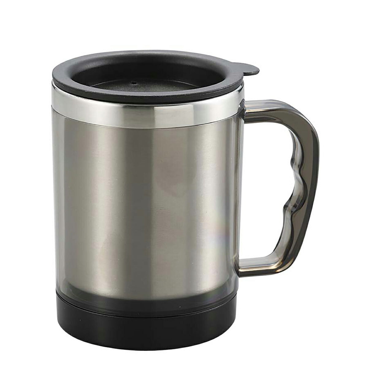 リーブル フタ付マグカップ クリアブラック 260ml