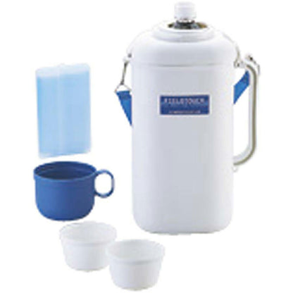 抗菌ペットボトル用クーラー 保冷剤付 市販品角型ペットボトル2L/丸型･角型ペットボトル1.5L専用 ホワイト×ブルー