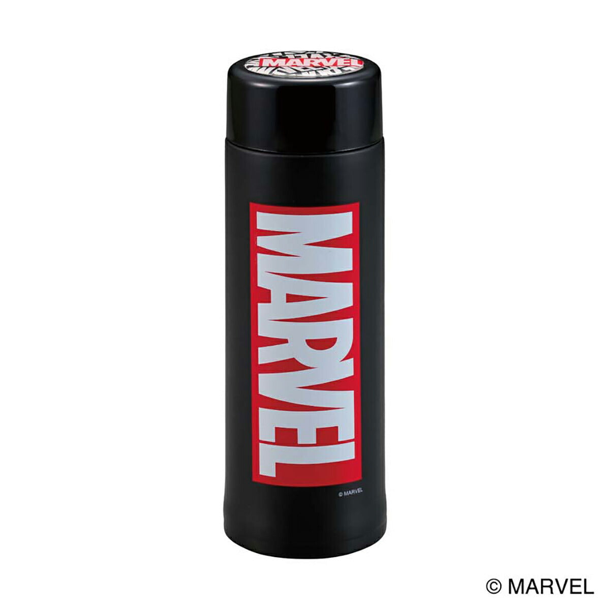 マーベル 軽量パーソナルボトル 氷止め付 保冷保温対応 ボックスロゴ/ブラック 300ml