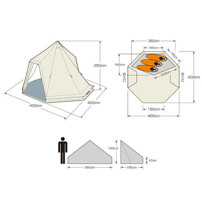 CSクラシックス ワンポールテント DXオクタゴン400UV